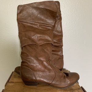 Size 6 brown slouchy boots